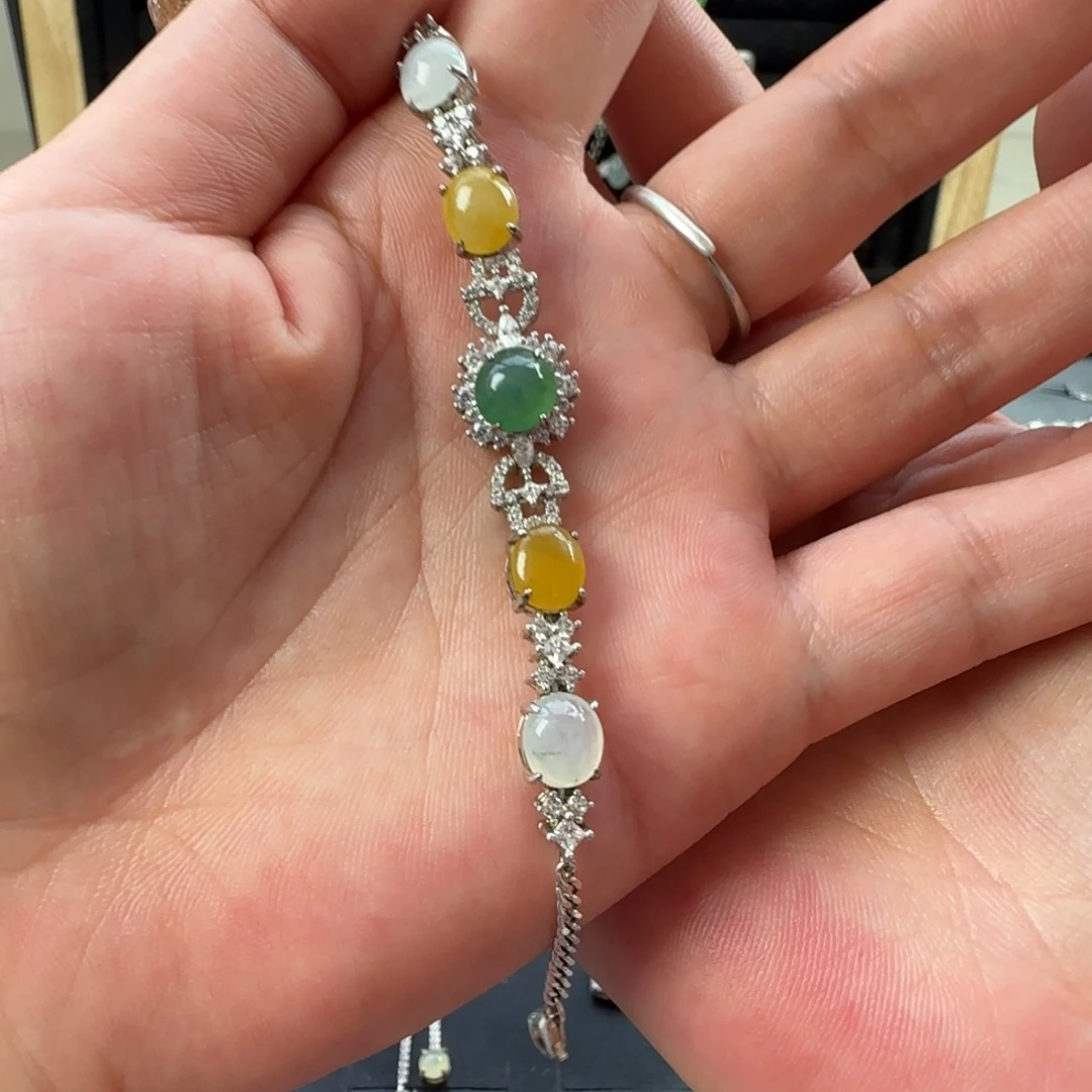 翡翠银S925镶嵌戒指