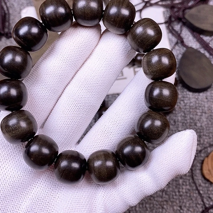 云***杰檀香木手串/手链老山檀香阴沉横纹15/16老型珠