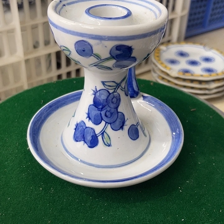 陶瓷制品摆件老瓷烛台