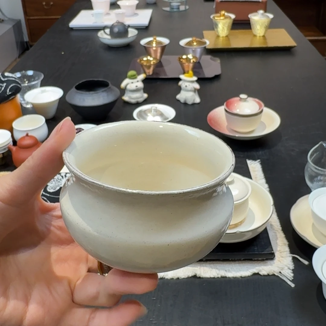 新品福利粉引粗陶主人杯或小建水