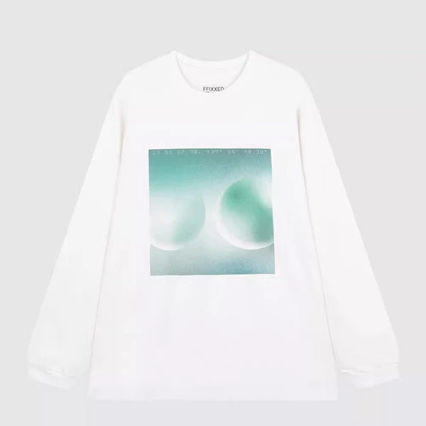 FFIXXED STUDIOS圆领印花男士休闲体恤衫长袖T恤AW21MENCUT04WH