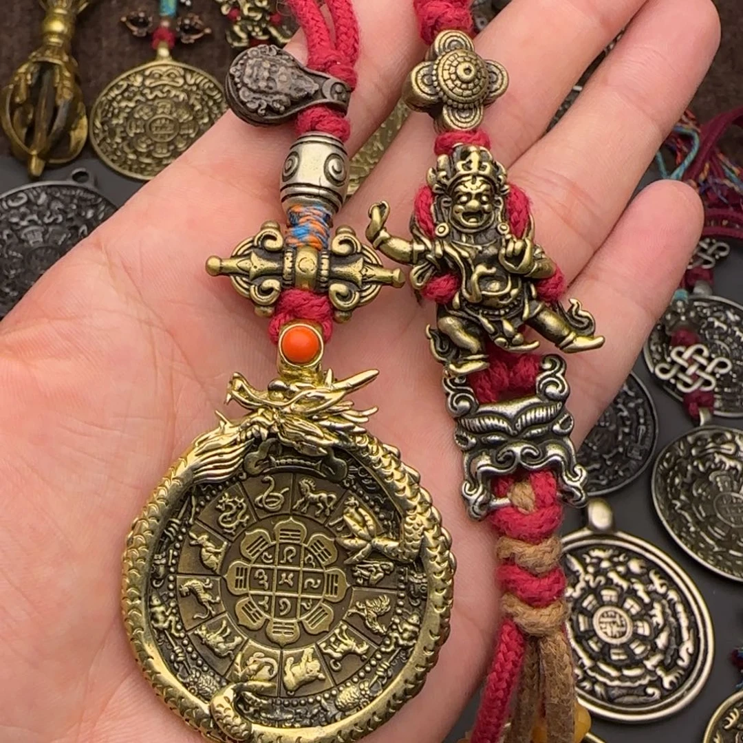 老铜九宫牌吊坠喜欢的来