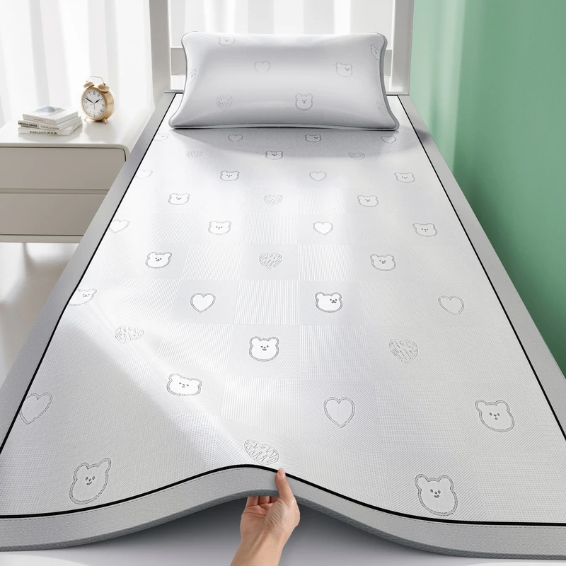 夏季冰丝凉席可机洗学生宿舍上下铺单人专用0.9米床护垫空调软席