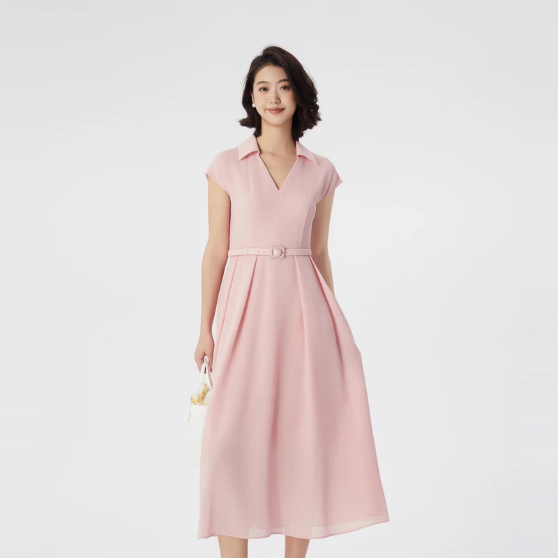 【流光风】OBEG欧碧倩芭蕾风网状编织料连衣裙10482107