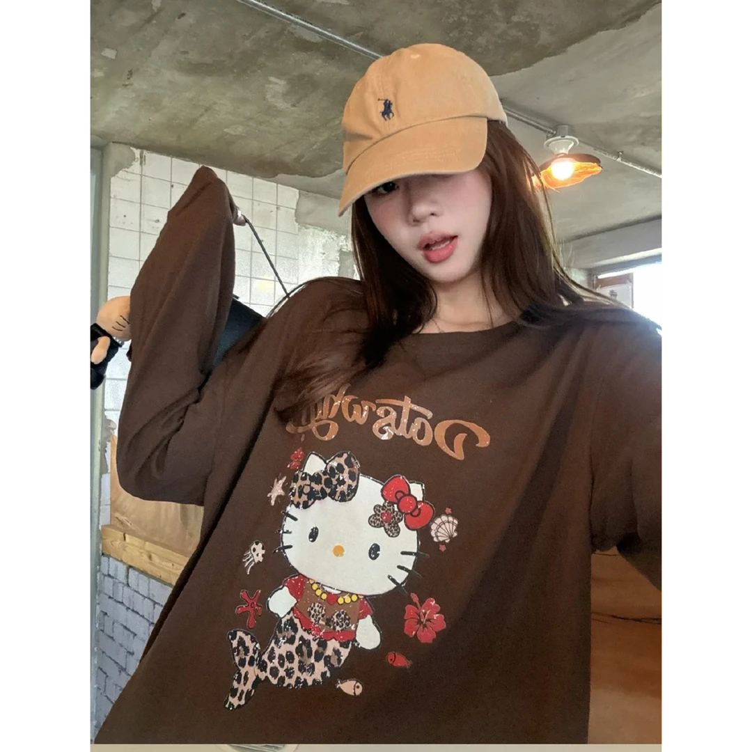 卡通印花长袖T恤女夏季C 9131#
