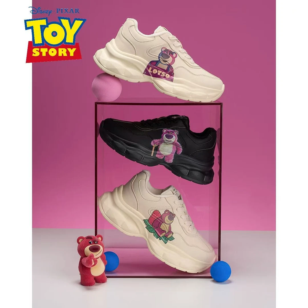 草莓熊男女童学生党女鞋加绒老爹鞋运动软底羽绒服搭配款