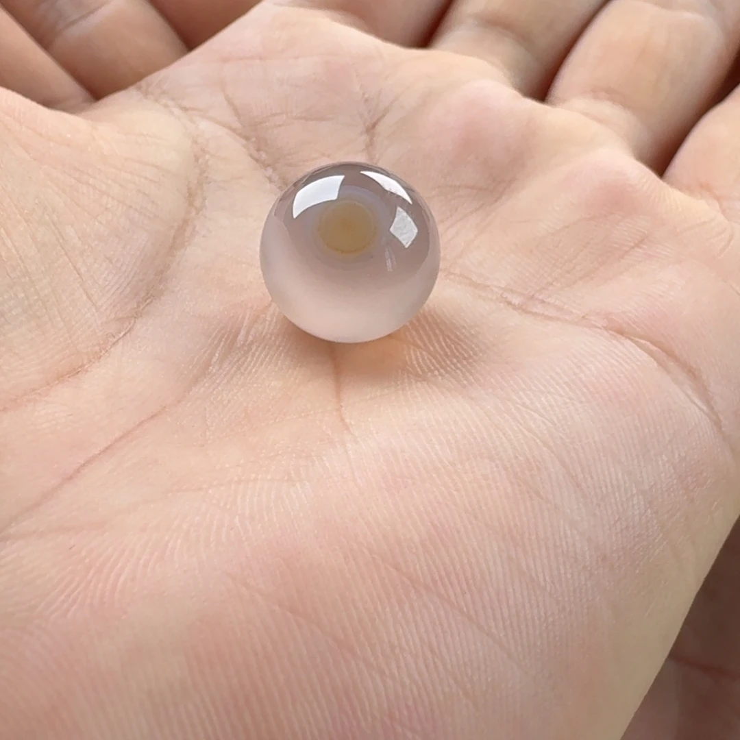 玛瑙/玉髓未镶嵌天眼圆珠14.5