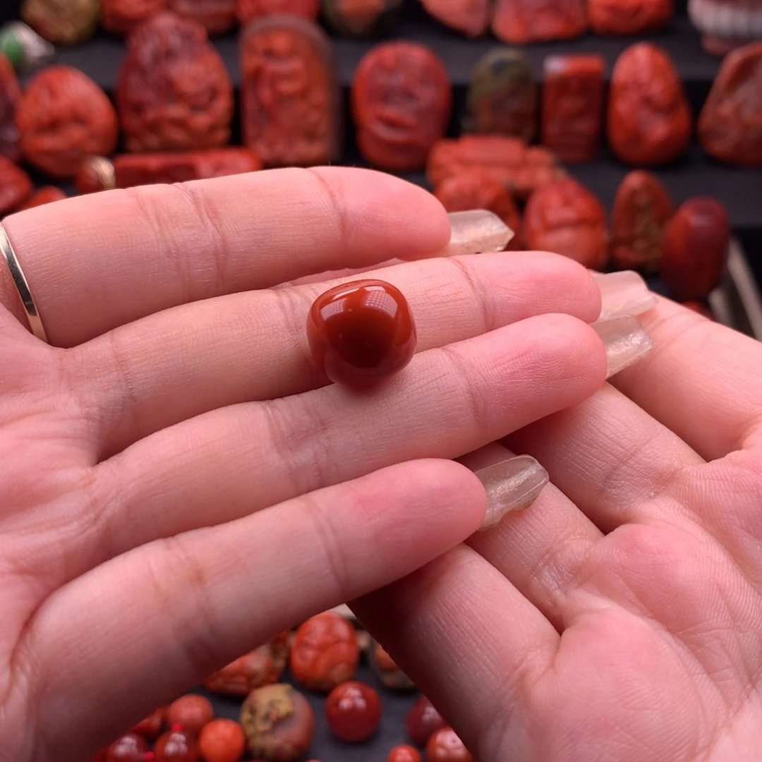 南红玛瑙南红川料原矿老型13.2mm未镶嵌