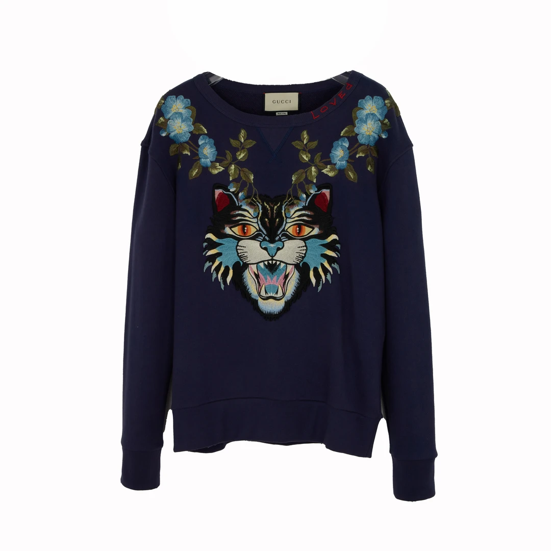 未使用 GUCCI/古驰 GUCCI男士蓝色长袖卫衣 475373 X9B11