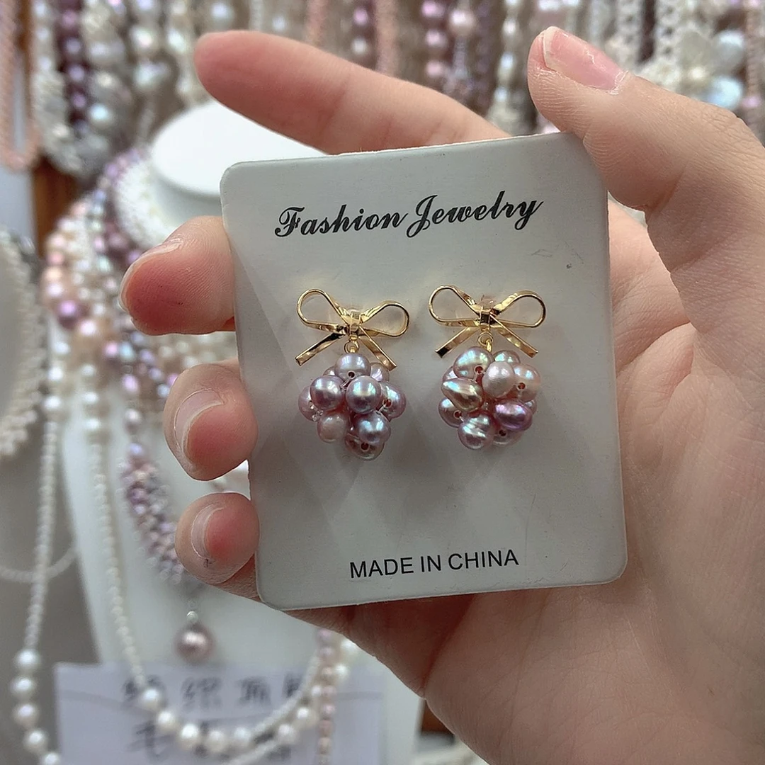 淡水珍珠项链耳饰银S925镶嵌