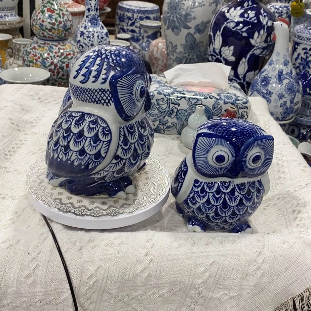 【闪购商品】摆件淋**致猫头鹰大号中号两个……