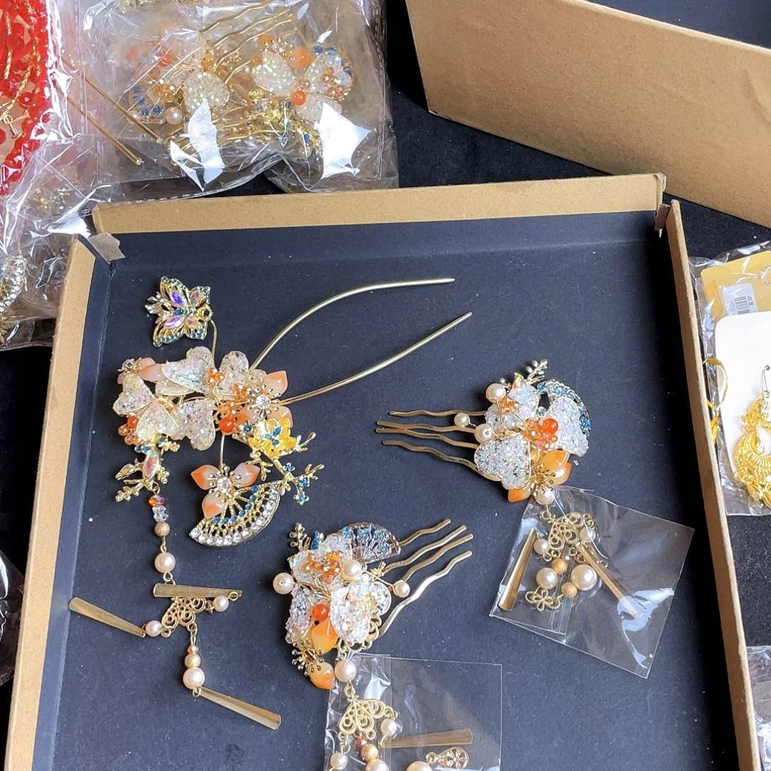 混合材质新娘头饰不售后默认微瑕