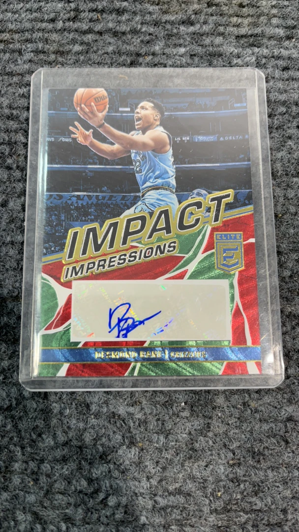 贝恩 签字 灰熊队 红绿平行 精英 正版球星卡