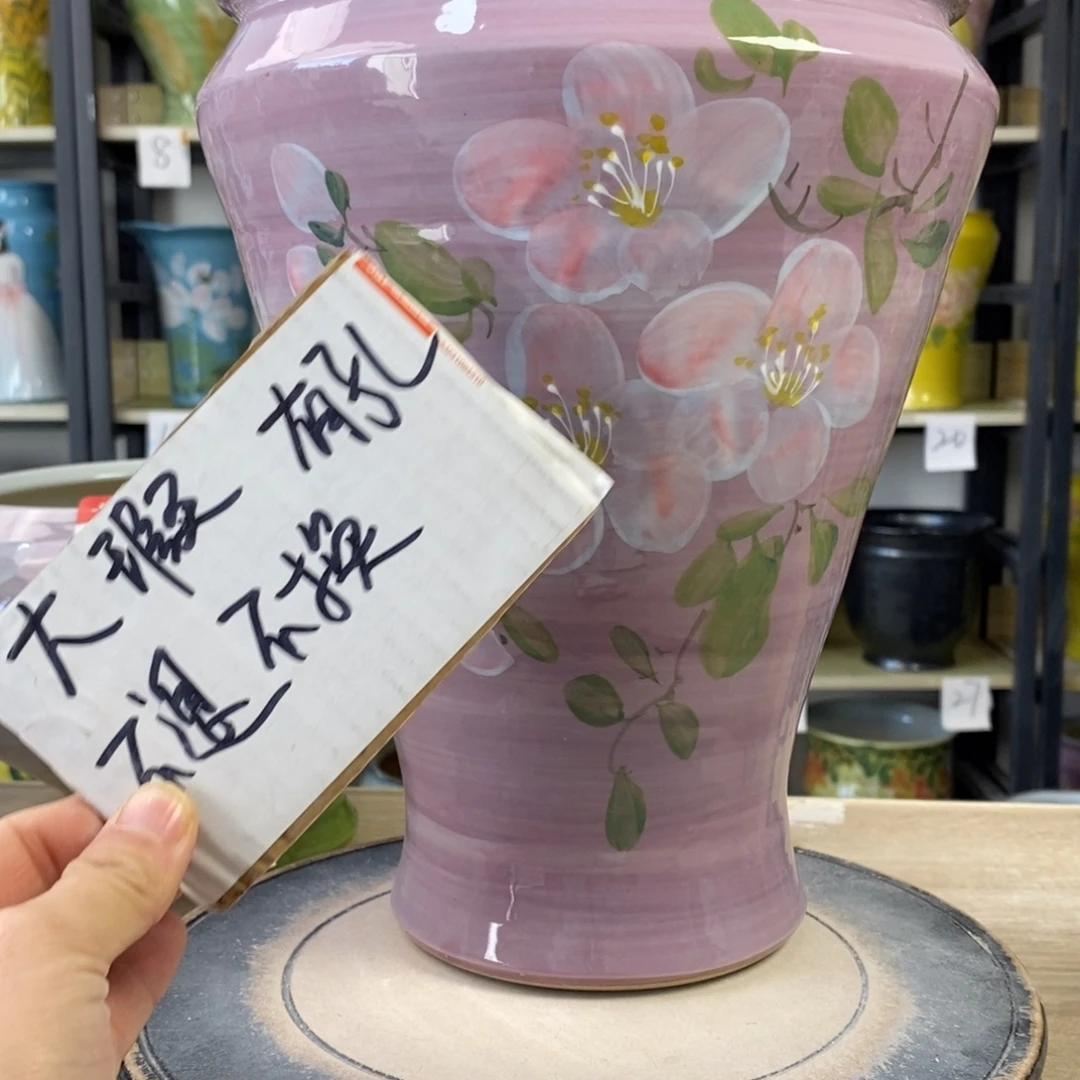 景德镇手工手绘陶瓷花盆