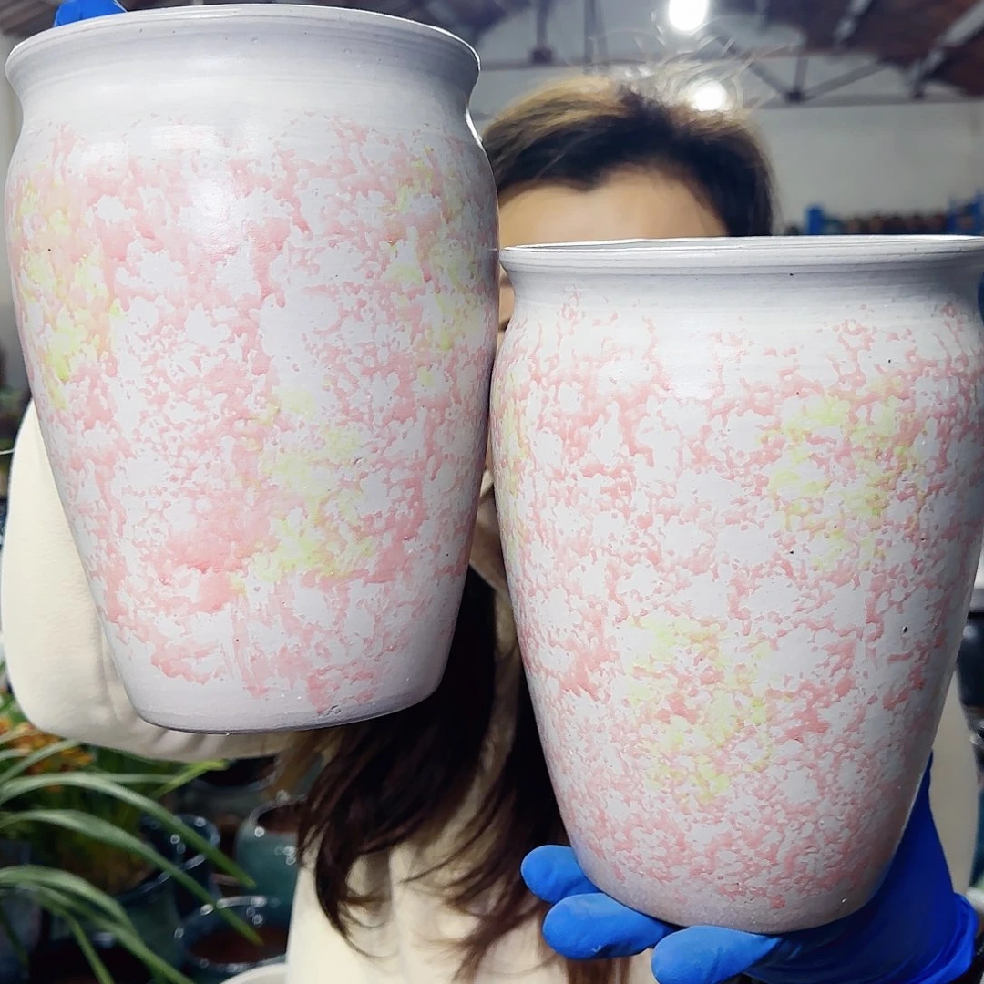 紫砂花盆高21口15