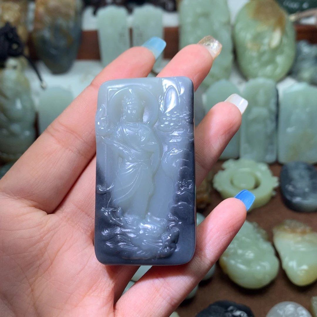 省***略和田玉未镶嵌吊坠(不含链)