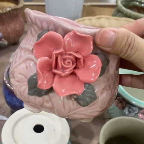 粉色捏花3131313133陶瓷