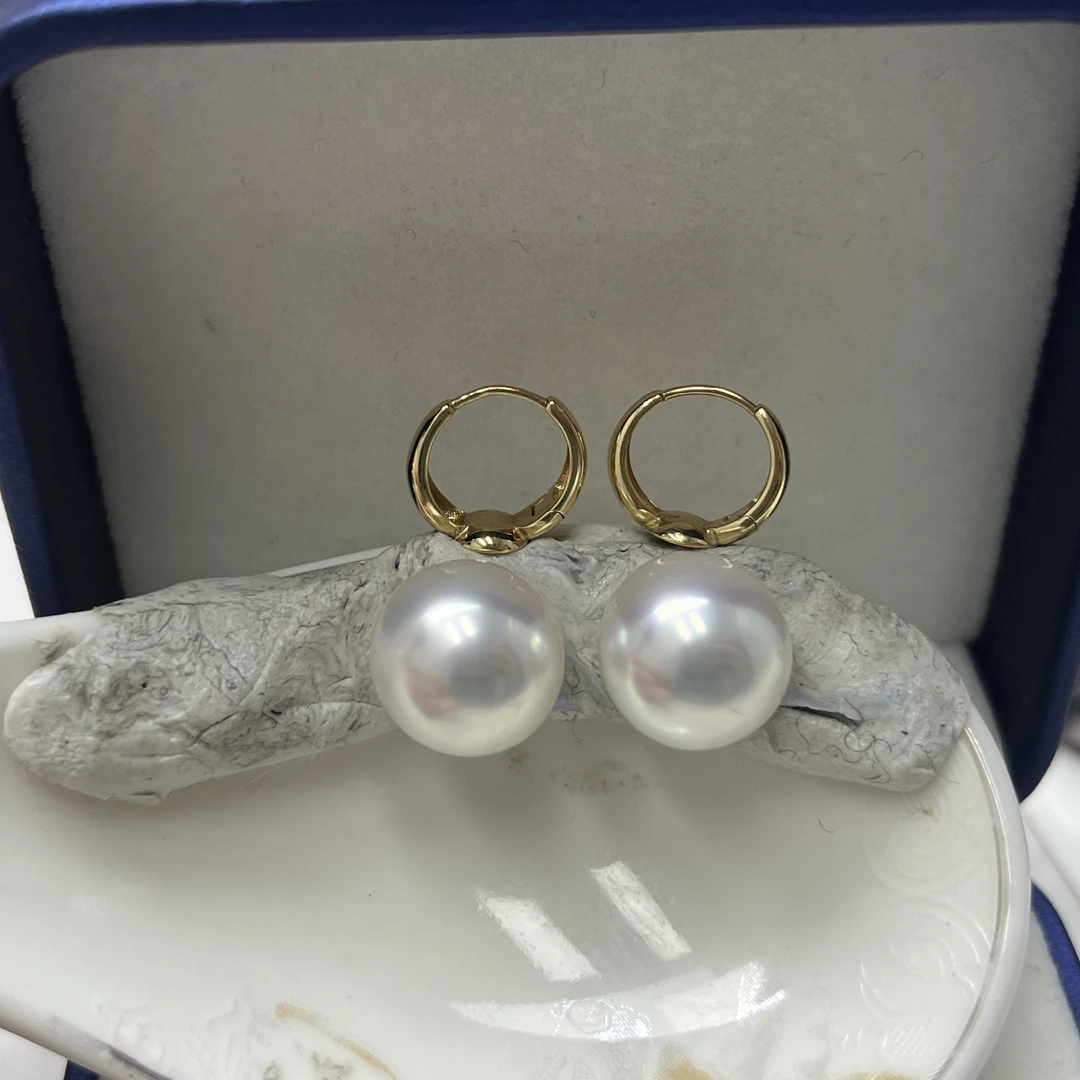 海水珍珠澳白耳环