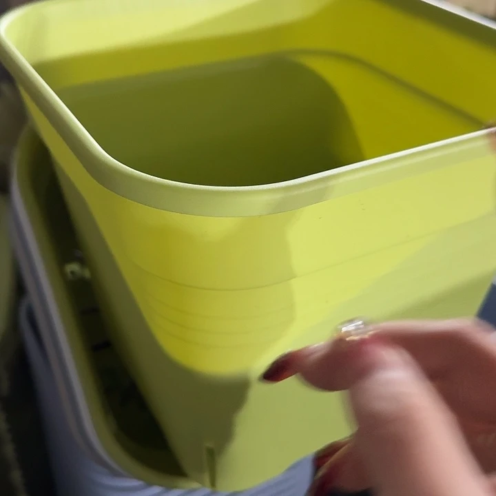 新款方盆25口径果绿无托5个