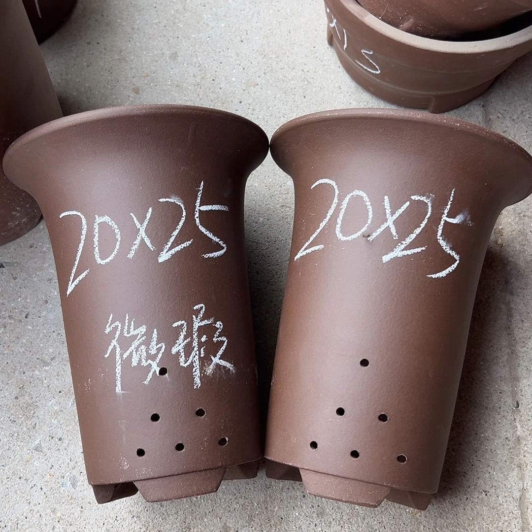 紫砂花盆宜兴紫砂花盆2只
