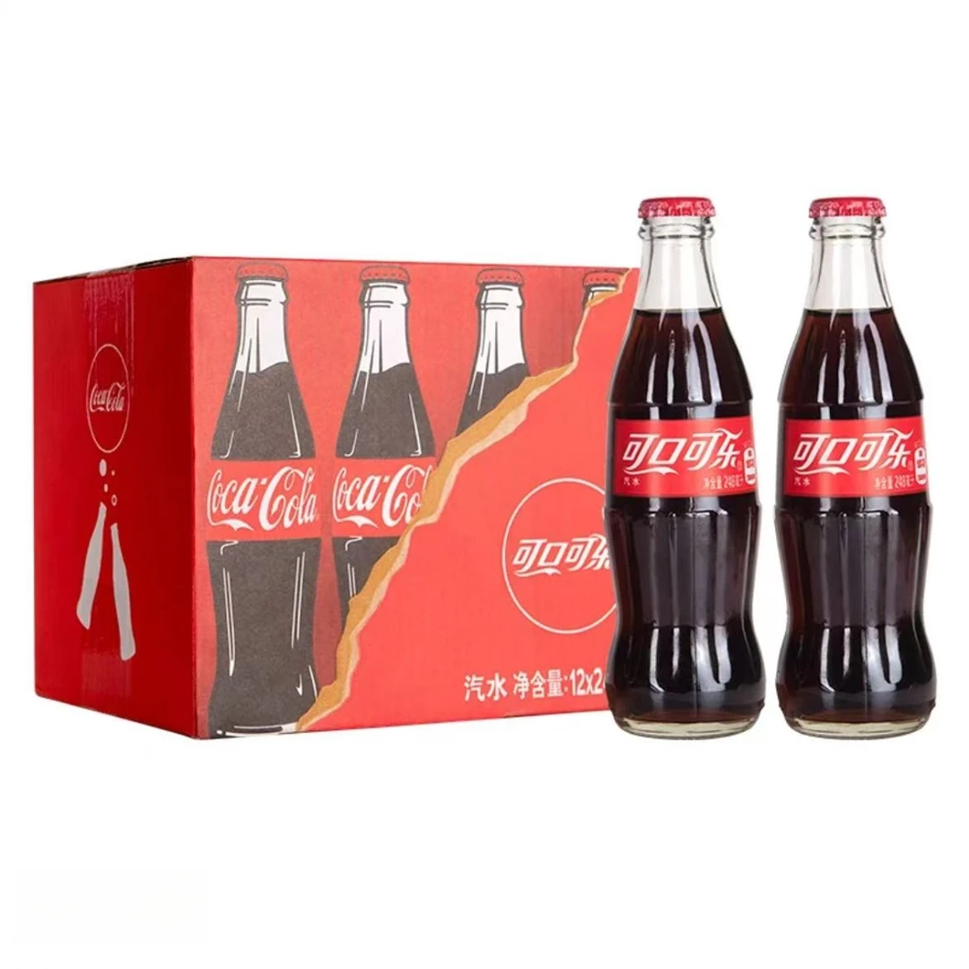 COCA COLA/可口可乐复古经典玻璃瓶碳酸汽水怀旧风味248ml/瓶装