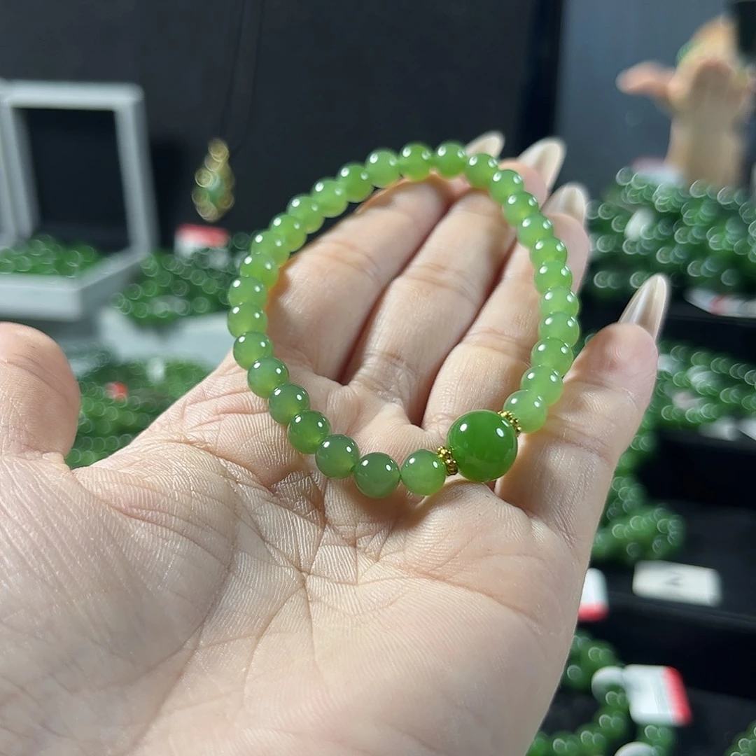 手链未镶嵌和田玉（碧玉）6