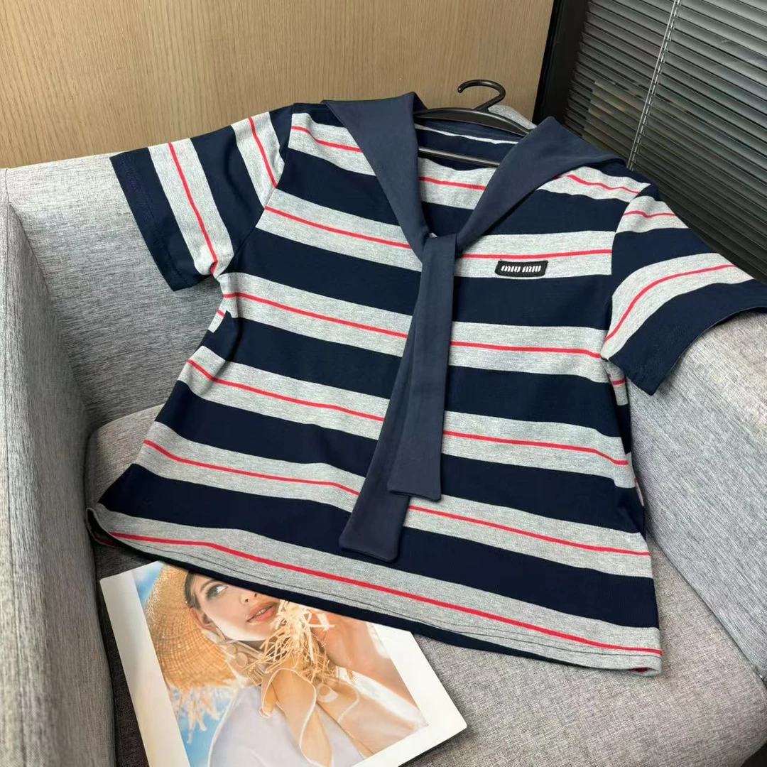 新款百搭轻奢短袖上衣女G50558