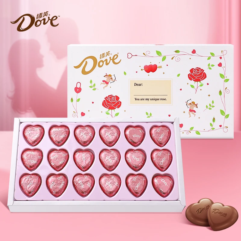 Dove/德芙心语巧克力礼盒装2025新款教师节礼物18粒爱心休闲零食
