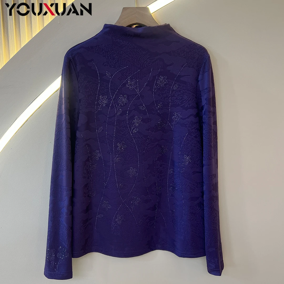 【秋冬上新】2023设计师女士秋冬长袖半高领上衣休闲时尚打底衫6923