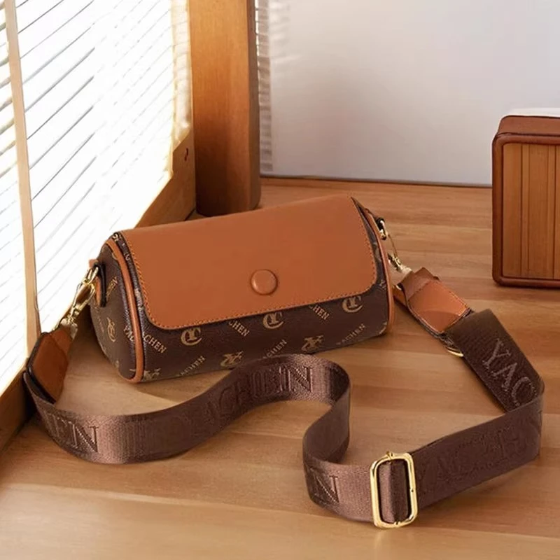 新款真皮腋下枕头包圆桶包链条斜跨包高级百搭小包小众大包包