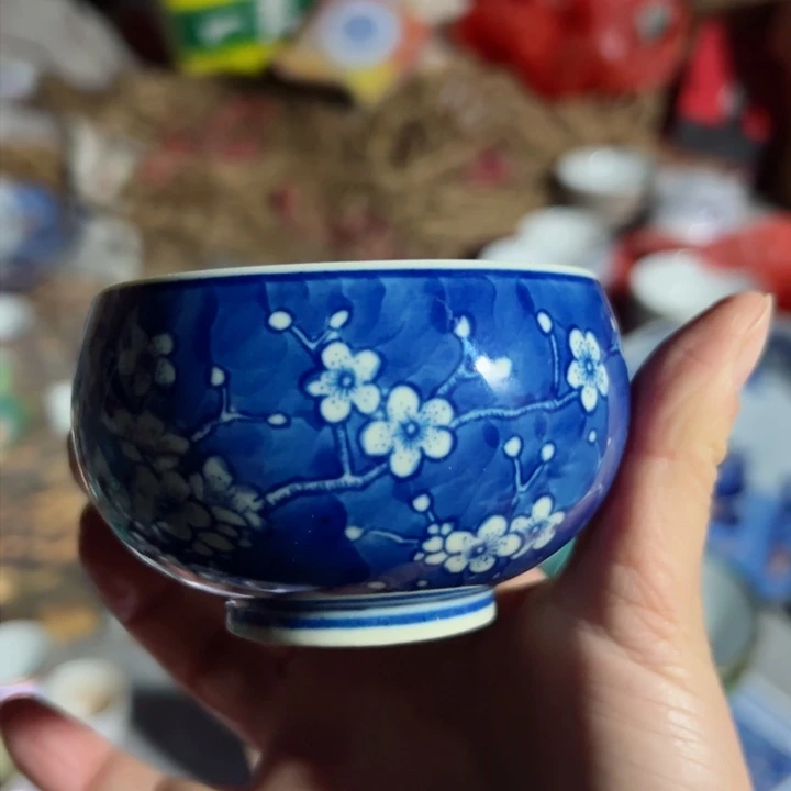 碗手绘冰梅鹅蛋杯