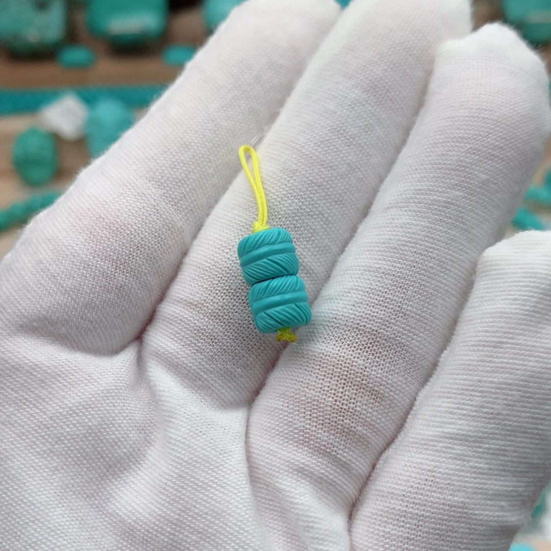 未镶嵌绿松石珠宝奇石7.4mm