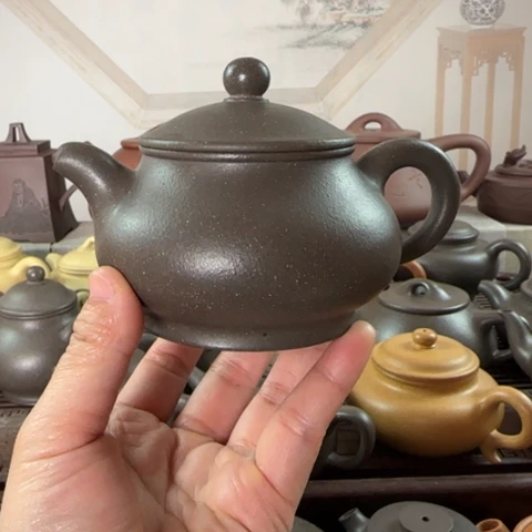 紫砂茶壶梨皮天青230cc