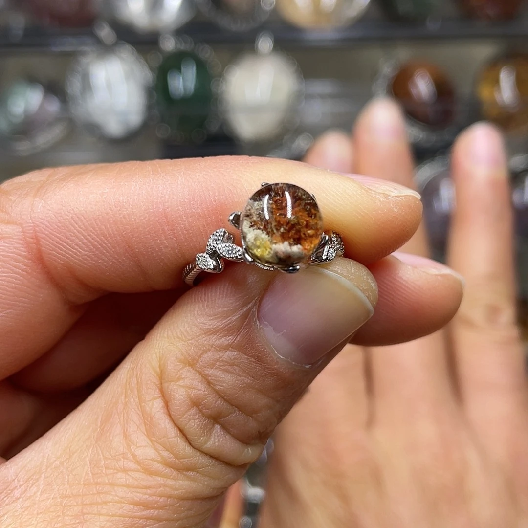 【闪购商品】水晶珠宝半成品银S925镶嵌戒指