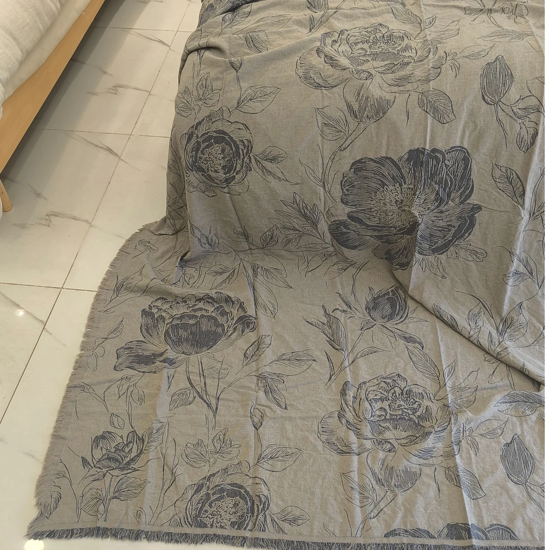 玉缕留香——加厚竹麻流苏盖毯