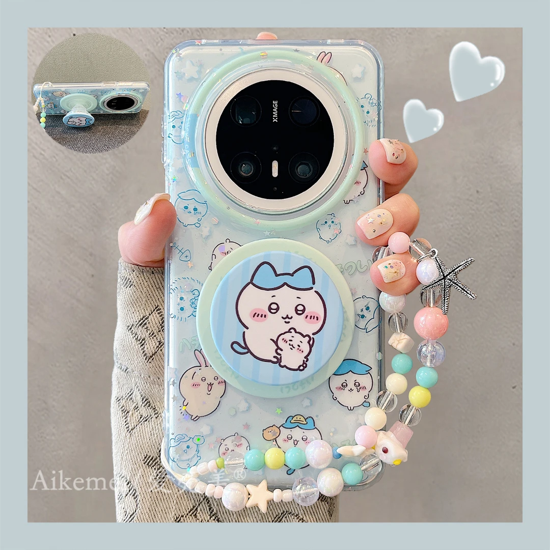 适用华为mate70pro+手机壳可爱卡通Mate60pro+乌萨奇小八磁吸支架