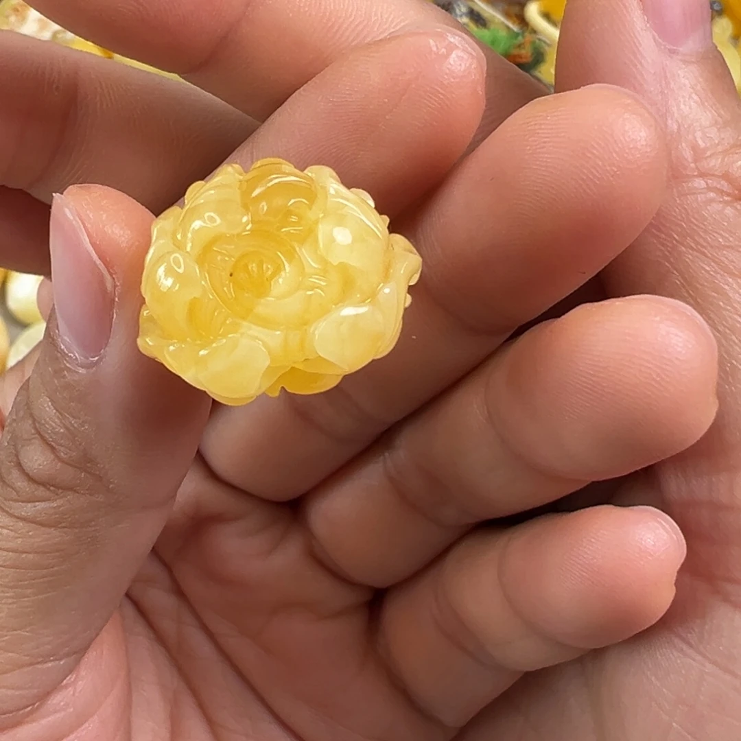 蜜蜡银S925镀金镶嵌裸石蜜蜡