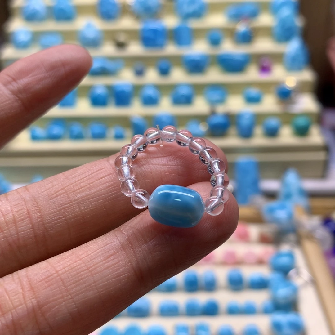 针钠钙石（海纹石）未镶嵌珠宝半成品