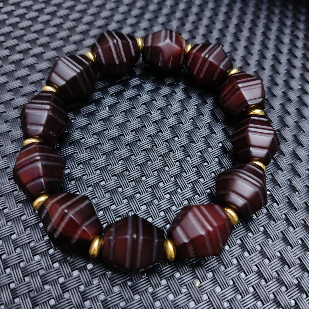 天然珠宝时尚百搭红冰珀手串（多样性拍一发一）