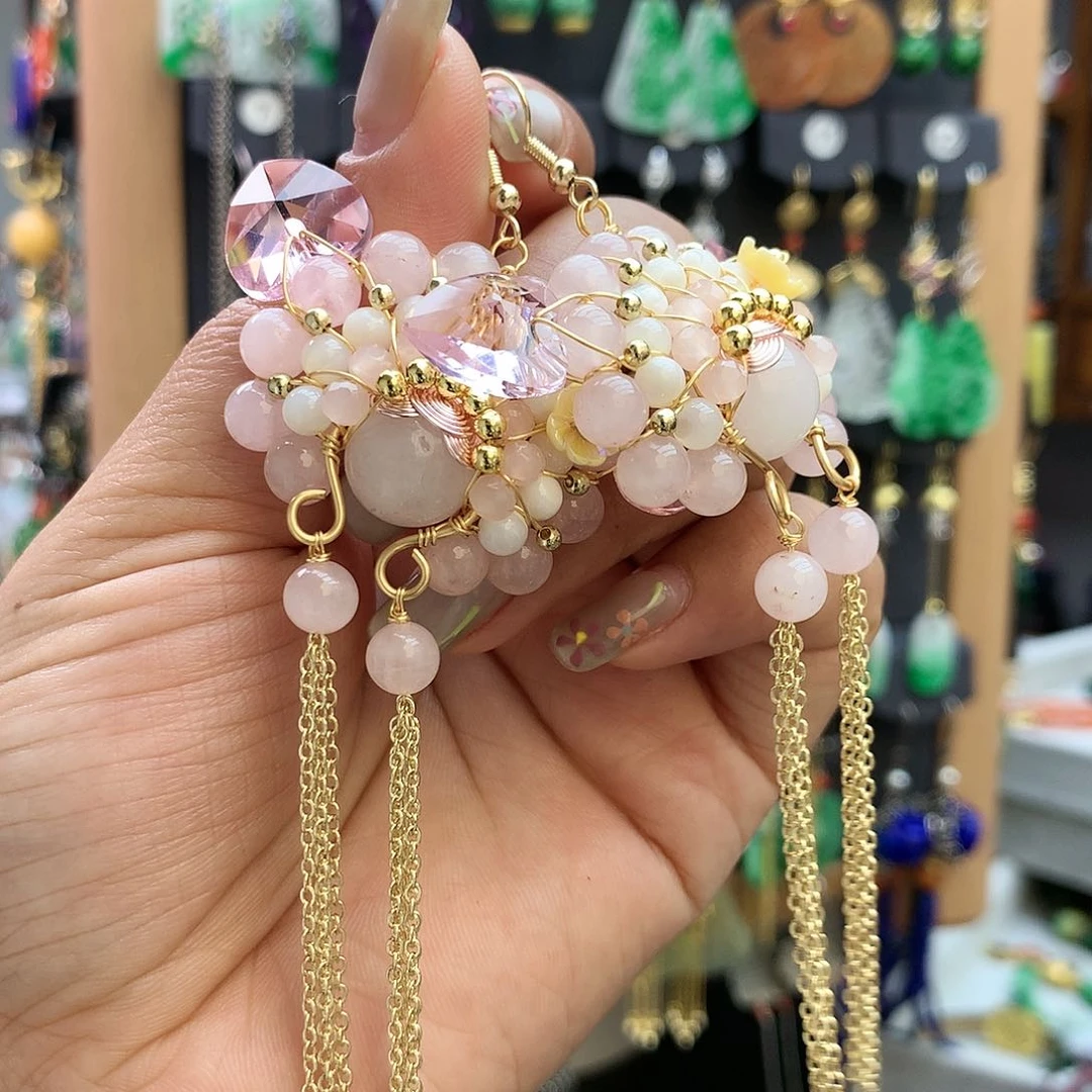 【闪购商品】水晶耳饰未镶嵌耳坠