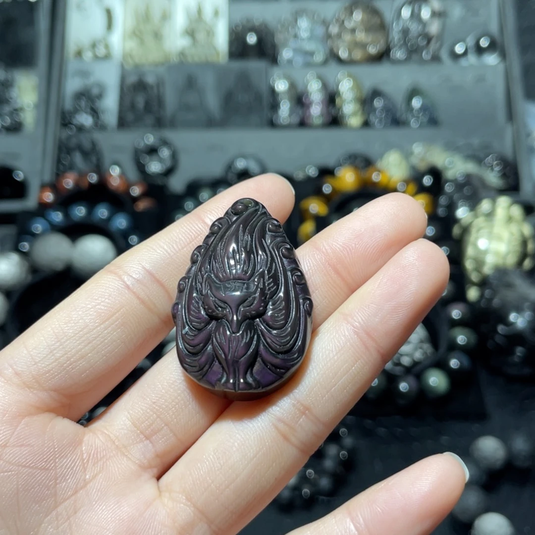 果***凉黑曜岩未镶嵌手链