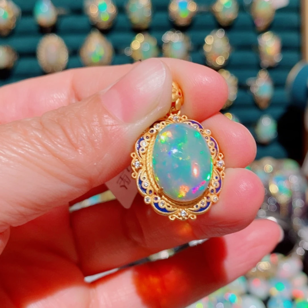 欧泊欧泊吊坠银S925镶嵌