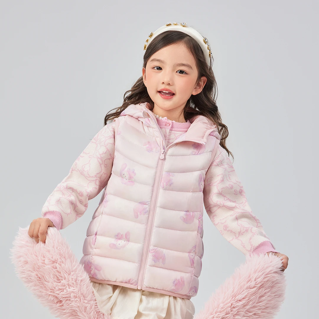 波司登2025新款马甲女童儿童三防羽绒服马甲男童背心校园叠穿