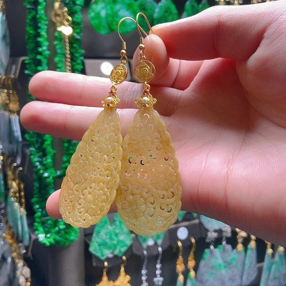 翡翠未镶嵌耳饰翡翠