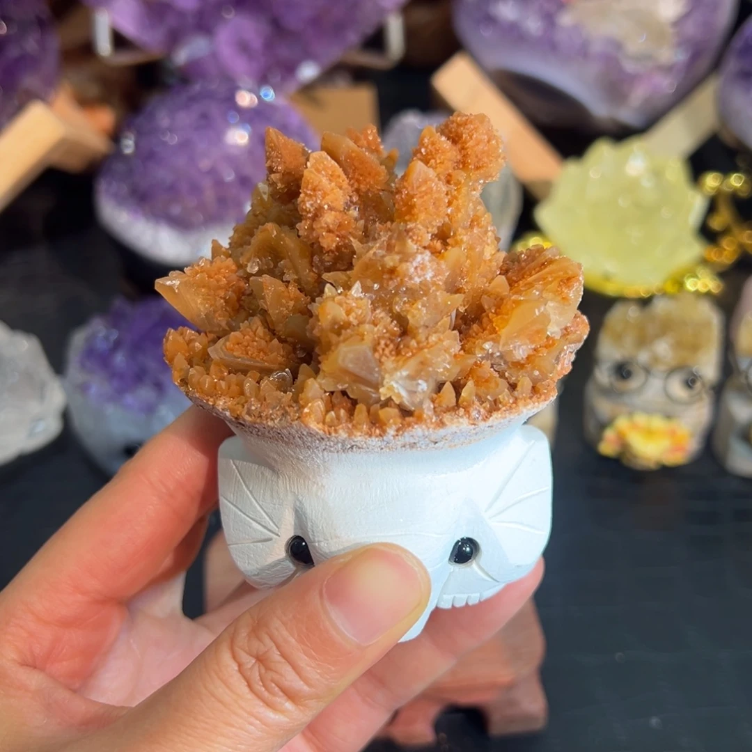 紫晶珠宝半成品未镶嵌28方解石