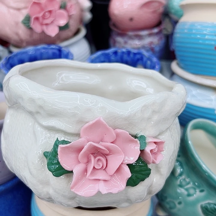 有孔，满10元发货多肉陶瓷花盆