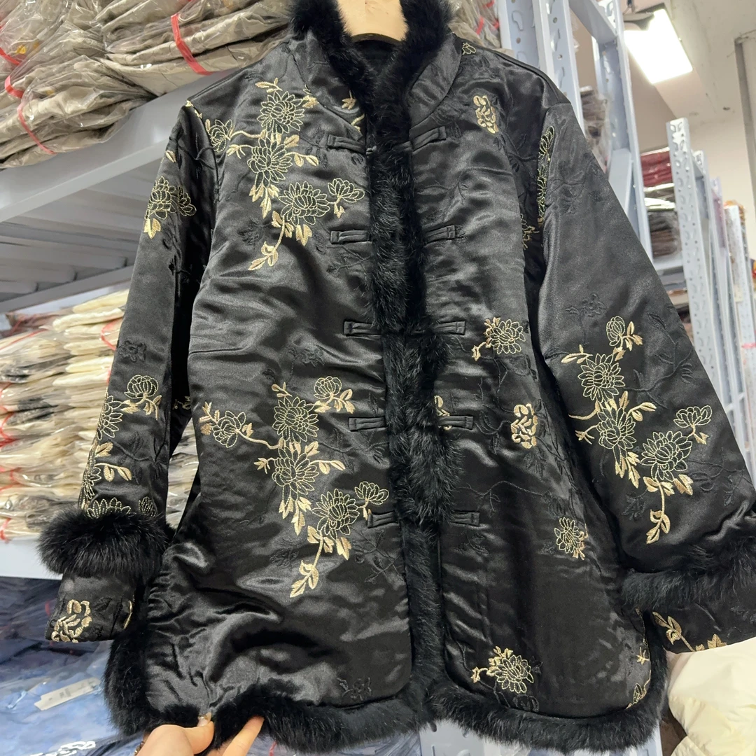 8022-3新中式短款上衣【黑提金】