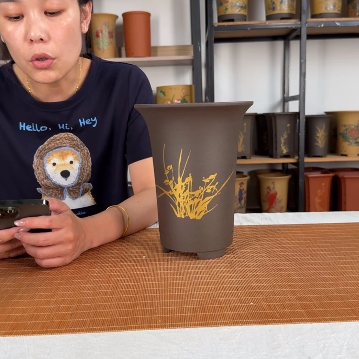 紫砂紫砂花盆破损补发