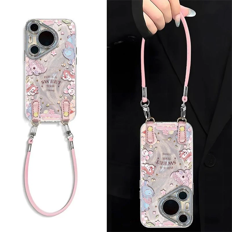 羽毛银史迪仔适用苹果17手机壳iphone16华为oppo小米vivo防摔54