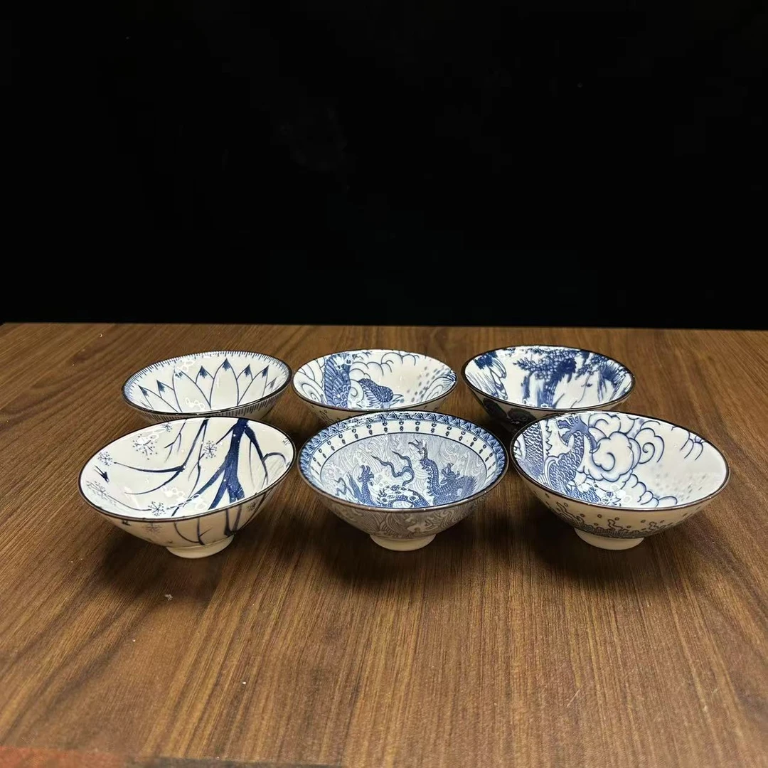 斗笠杯6个-散瓷-A7043